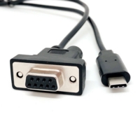 VGA DB 9 Pin F to DC 3.5x1.3 Jack to USB 2.0 Type C