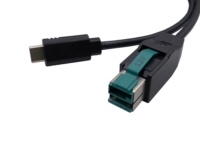 12V Powered USB Connector to USB 3.0 Type C Cable