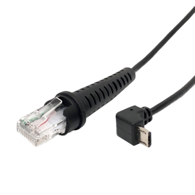 RJ50 10P10C to 90-Degree Micro USB AM Cable