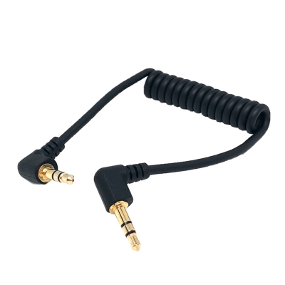 Audio Cable - 3.5mm 90-Degree Plug to 3.5mm 90-Degree Plug