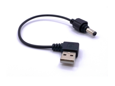 DC Power Cord - DC5525 Plug to USB 90-Degree AM