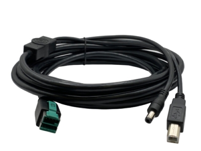 Powered USB 12V to USB BM + DC5525 Plug
