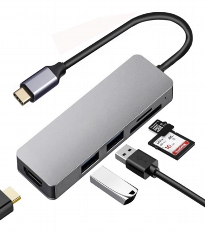 USB Hub - USB Type C to HDMI + USB 3.0 + USB 2.0 + SD + TF