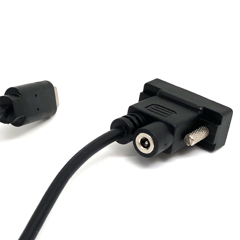 VGA DB 9 Pin F to DC 3.5x1.3 Jack to USB 2.0 Type C