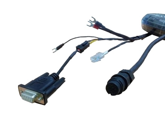 Waterproof Cable - 18 Pin M to 3xCrimp Terminal+RJ45+DB 9 F Waterproof Cable - 18 Pin M to 3xCrimp Terminal+RJ45+DB 9 F